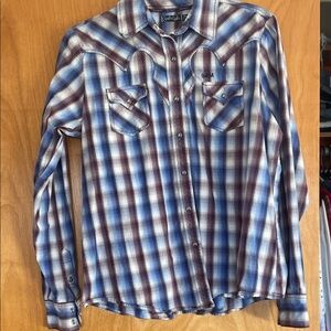 Cruel Girl Blue and Purple Plaid Women's Shirt